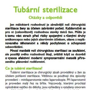 Tubární sterilizace - otázky a odpovědi